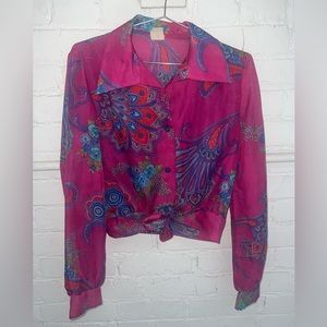Vintage sheer tie top